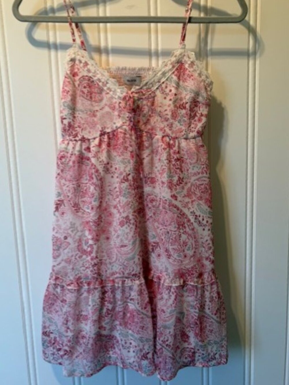 NWOT Hollister Babydoll Floral Paisley Open-back Mini Dress Size XS